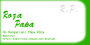 roza papa business card